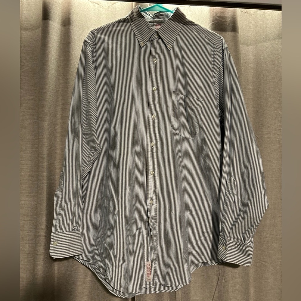 Brooks Brothers Long Sleeve Button Down - Pin Stripes - Size 16.5 (L)